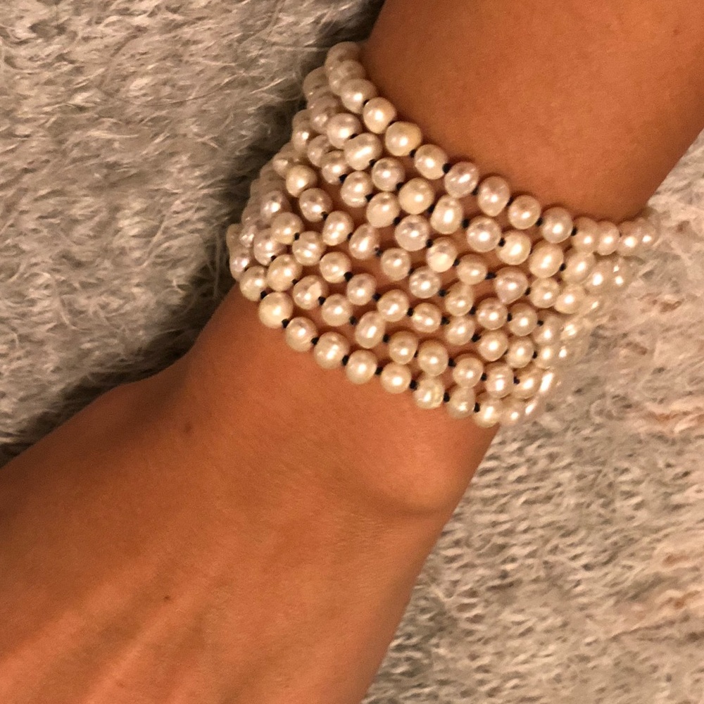 Authentic freshwater pear bracelet